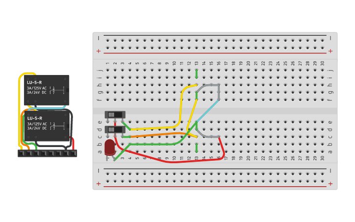 Circuit design 1 bit memory - Tinkercad