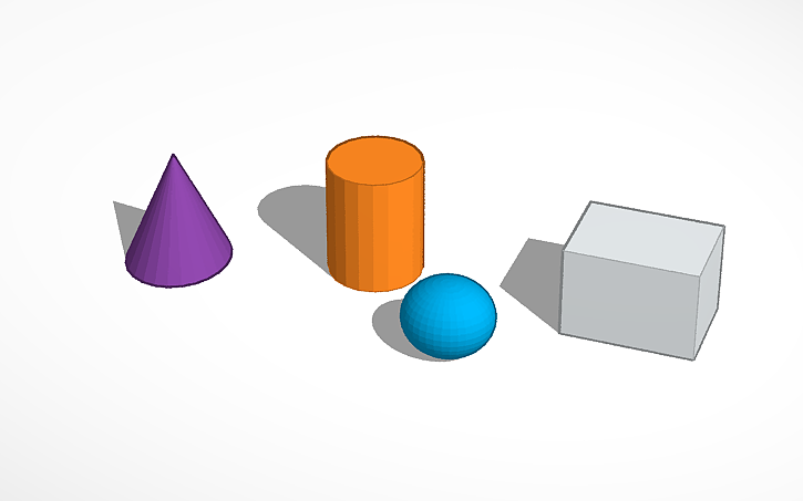 3D design Геометрические фигуры - Tinkercad