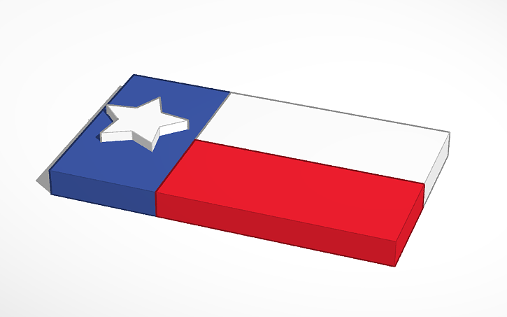 3D design Texas state flag | Tinkercad