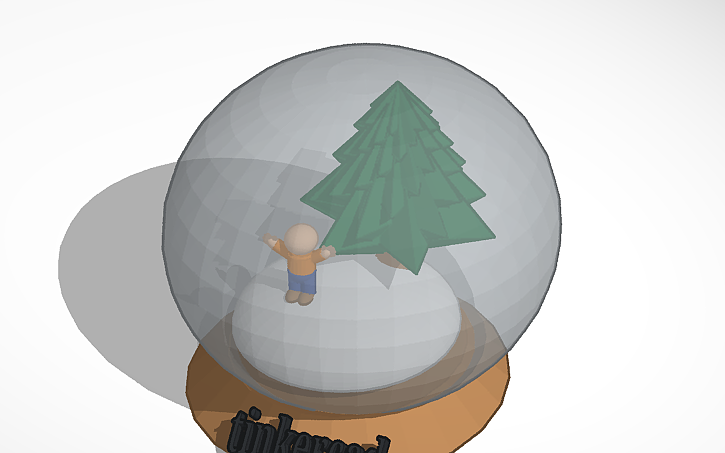 3D design tinkercad snowglobe - Tinkercad
