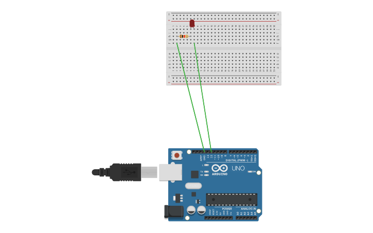 Circuit design Blinking LED qns 6 | Tinkercad