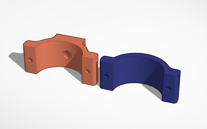 3D design suporte guiador 32mm - Tinkercad