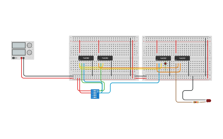 Circuit design X-NOR USING NOR | Tinkercad