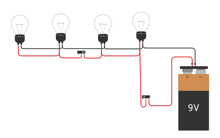 Circuit design Sim130-Lights In Parallel | Tinkercad