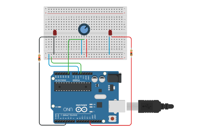 Circuit design Exercício do Slide 09 - Tinkercad