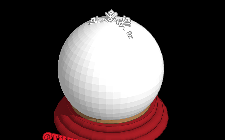 3D design snow globe - Tinkercad