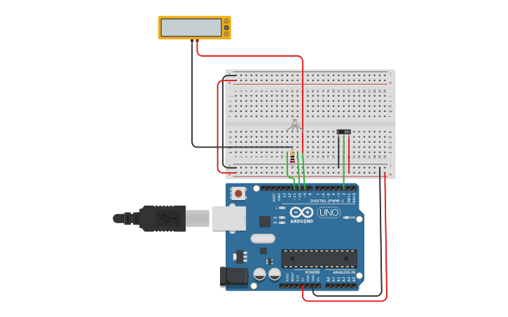Circuit design Arduino Random LED - Tinkercad