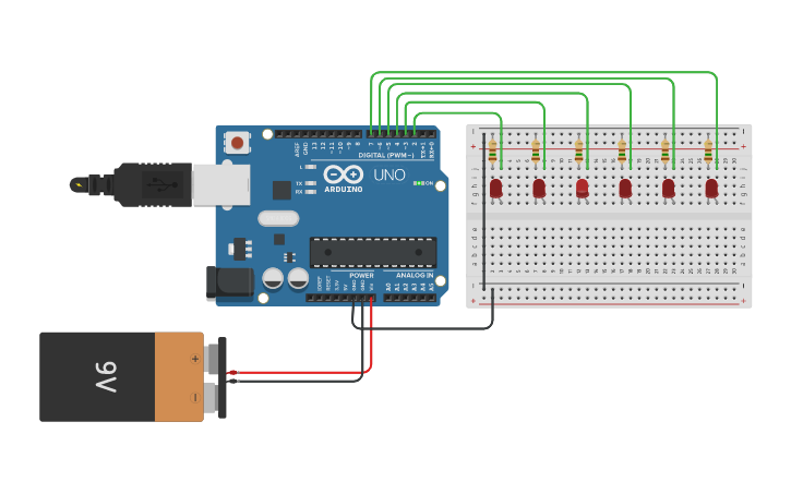 Circuit design Kara Simsek Uygulamasi - Tinkercad