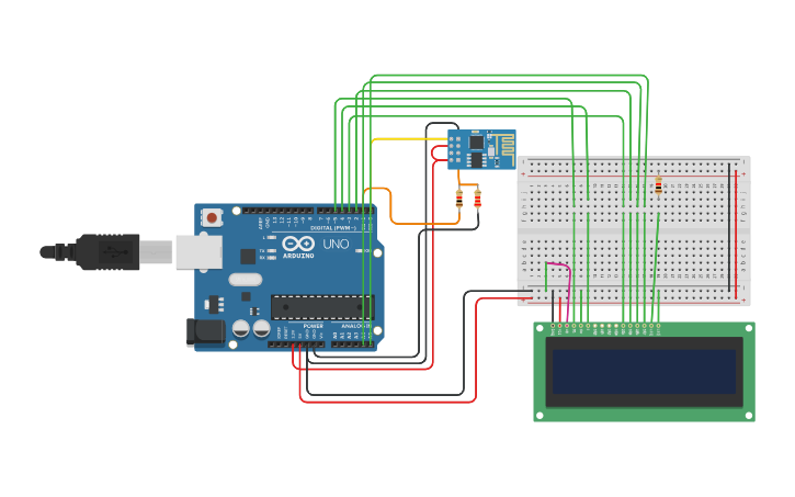 Circuit design Baggage Tracking System - Tinkercad