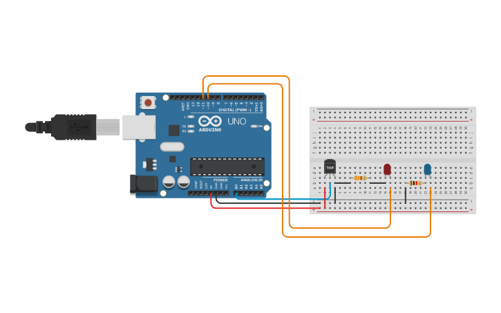Circuit Design Sensor De Temperatura BH Tinkercad