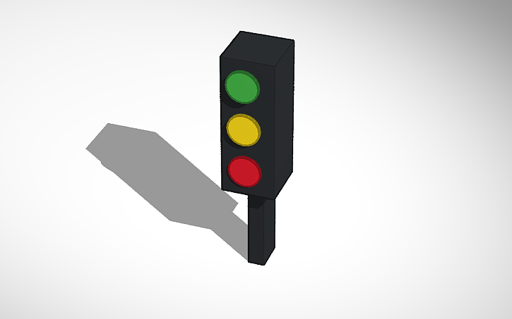 3D design Traffic Lights🚥 - Tinkercad