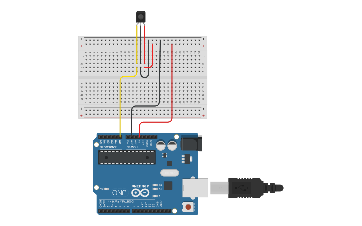 Circuit design Detector IR - Tinkercad