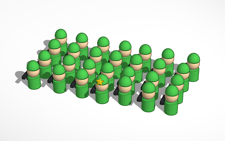 3D design mini army | Tinkercad