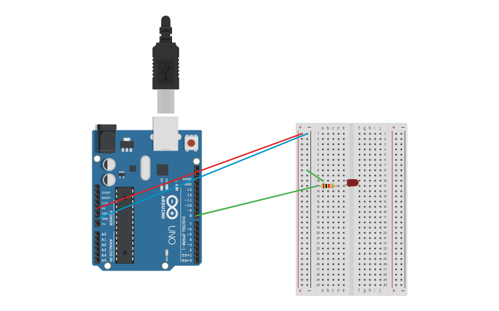 Circuit design Morse Code TinkerCAD - Tinkercad