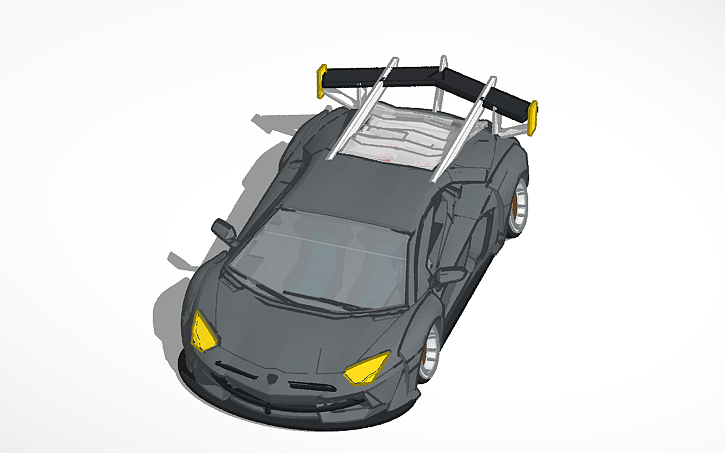 3D design Custom widebody Lamborghini Aventador SVJ Collab with ...