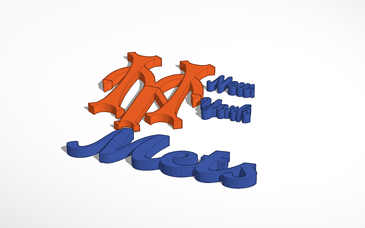 Mlb New York Mets Keychan Logo Printable - 3D Print Model by