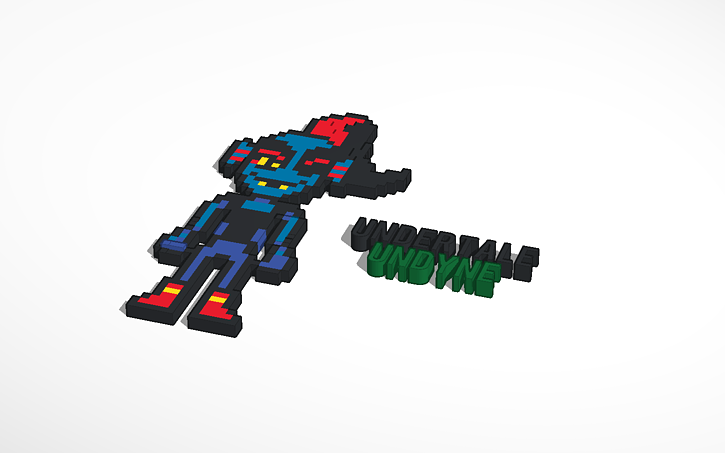 3D design undertale undyne[언다인] - Tinkercad