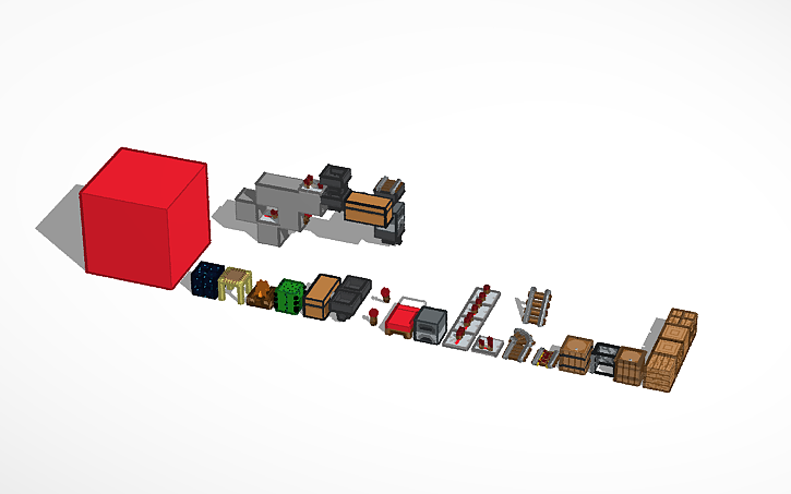 3D design Minecraft Blocks & Redstone | Tinkercad