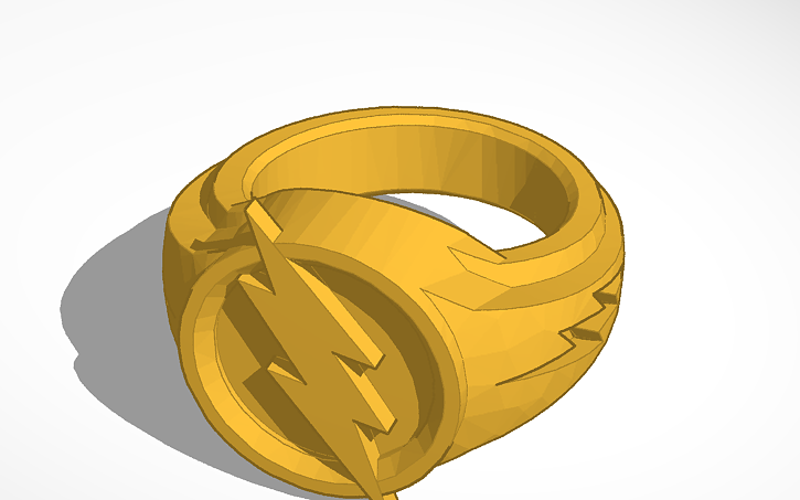 Minecraft Flash Ring 3D design Reverse Flash Ring - Tinkercad