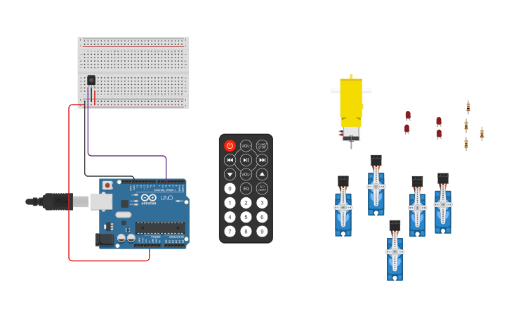 Circuit design Copy of Controle IR | Tinkercad