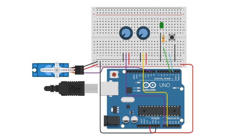 Circuit design MATLAB App Designer Arduino Side | Tinkercad