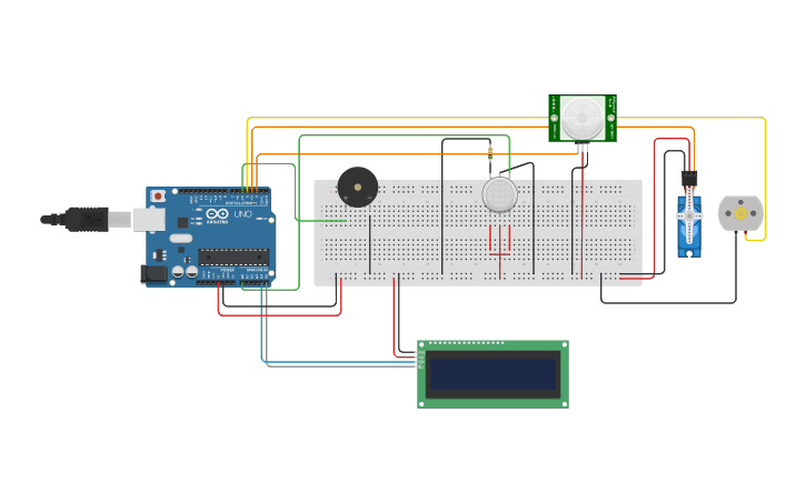 Circuit design KELOMPOK 7_TUBES SDA_FLAME SENSOR | Tinkercad
