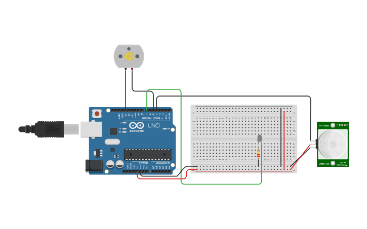 Circuit design PRACTICA 1 SENSOR - Tinkercad