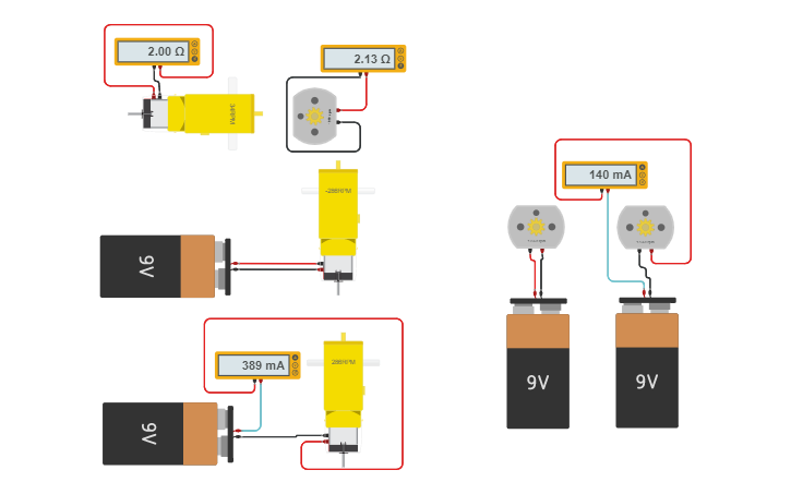 Circuit design Motores DC | Tinkercad