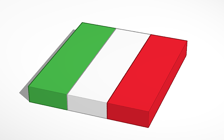 3D design Italian flag!!! | Tinkercad