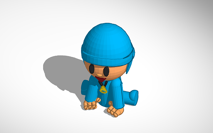 3D design Pocoyo Scale Model - Tinkercad