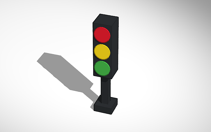3D design Traffic Light - Tinkercad