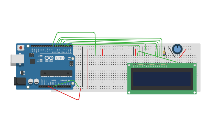 Circuit design Display e sensor LDR | Tinkercad