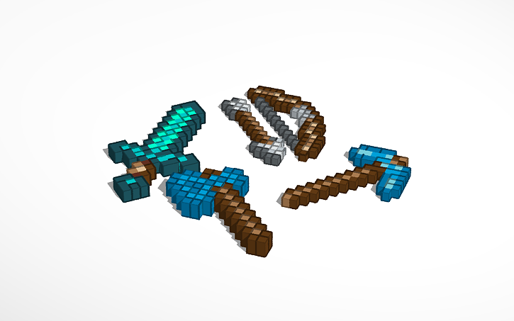 3d Design Minecraft Tools Tinkercad