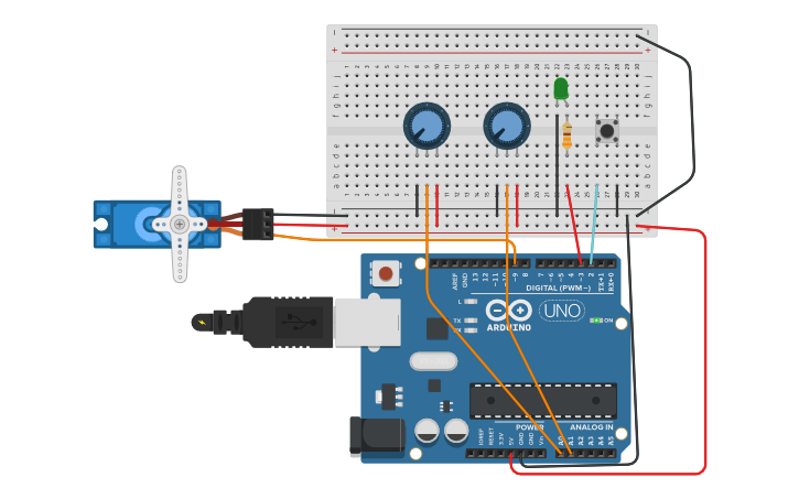 Circuit design MATLAB App Designer Arduino side - Tinkercad