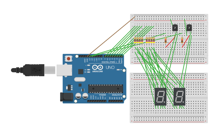 Circuit design Lab 4b - Microprocessor | Tinkercad