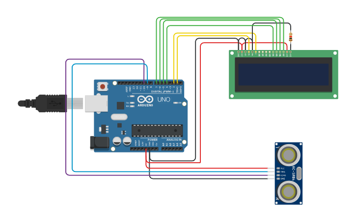 Circuit design ตลับเมตรไร้สาย - Tinkercad