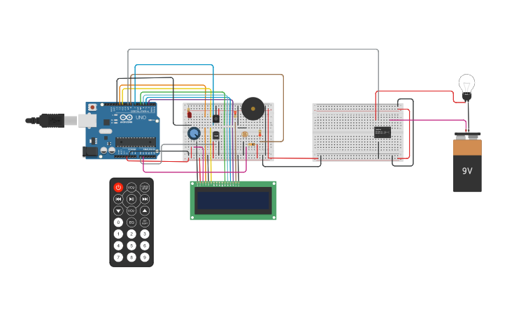 Circuit design [Projeto Final] Smart Room Control | Tinkercad