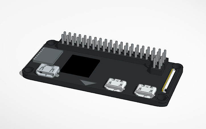 Raspberry Pi Cad/design 3D design raspberry pi 0w scale model - Tinkercad