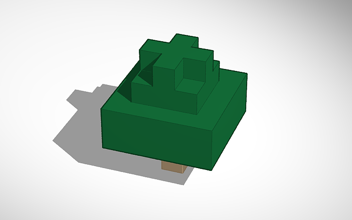 3D design Minecraft Tree - Tinkercad