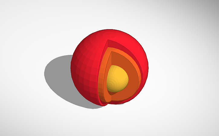 3d Design Camadas Da Terra Tinkercad