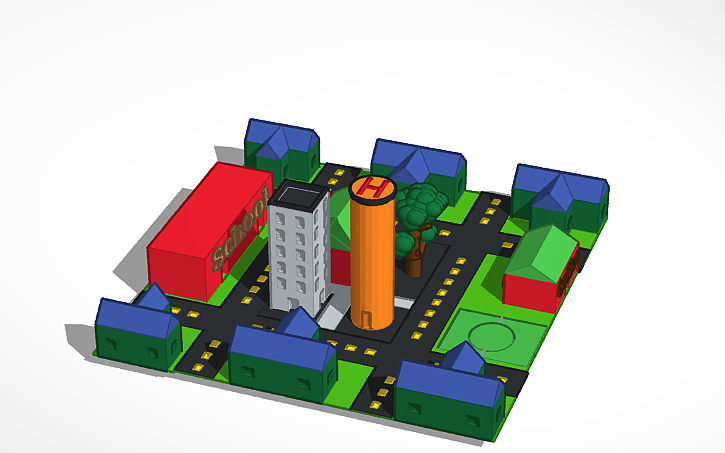 3D design City Build #1 - Tinkercad