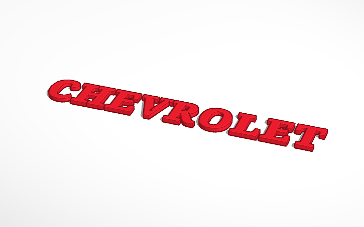3D design CHEVROLET - Tinkercad