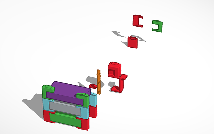 3D design Mini Rack - @jeffersonraimon | @jraimonxd | Tinkercad