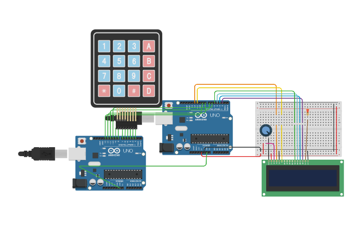 Circuit design LCD MAS KEYPAD CRISTIAN MIRANDA | Tinkercad