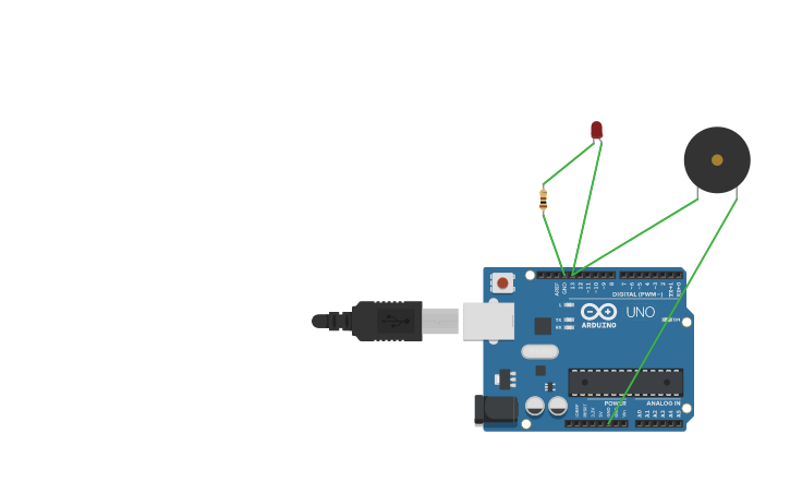 Circuit design LED ON/OFF - Tinkercad