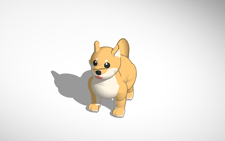 3D design Shiba Inu - Tinkercad