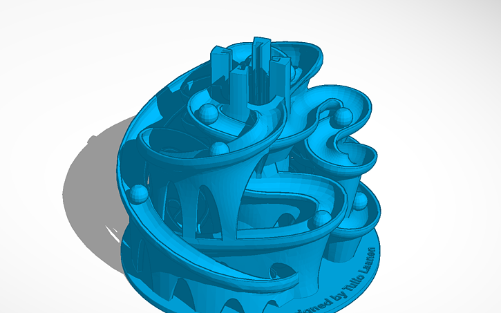 3D design parcour de bille - Tinkercad