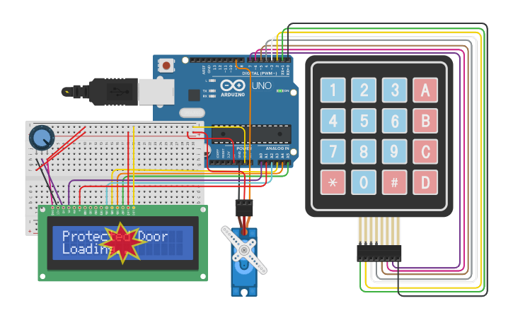 Circuit design Nhóm 4 - Dự án IOT - Tinkercad