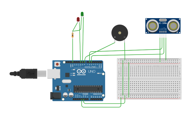 Circuit design home security system using arduino uno - Tinkercad