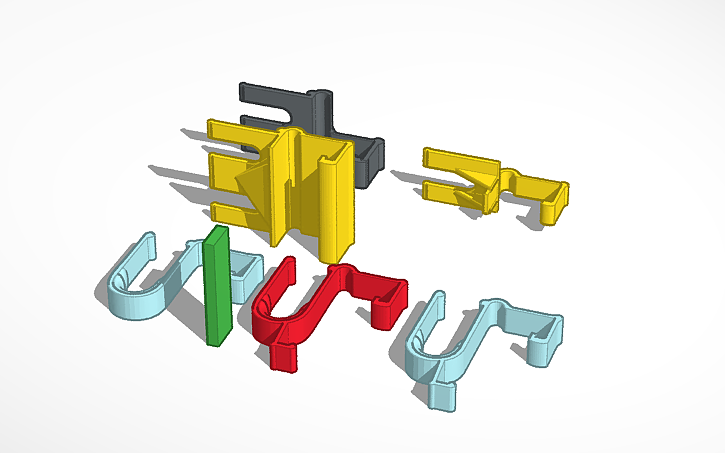 3D design Cable Hanger for Tube Shelf | Tinkercad